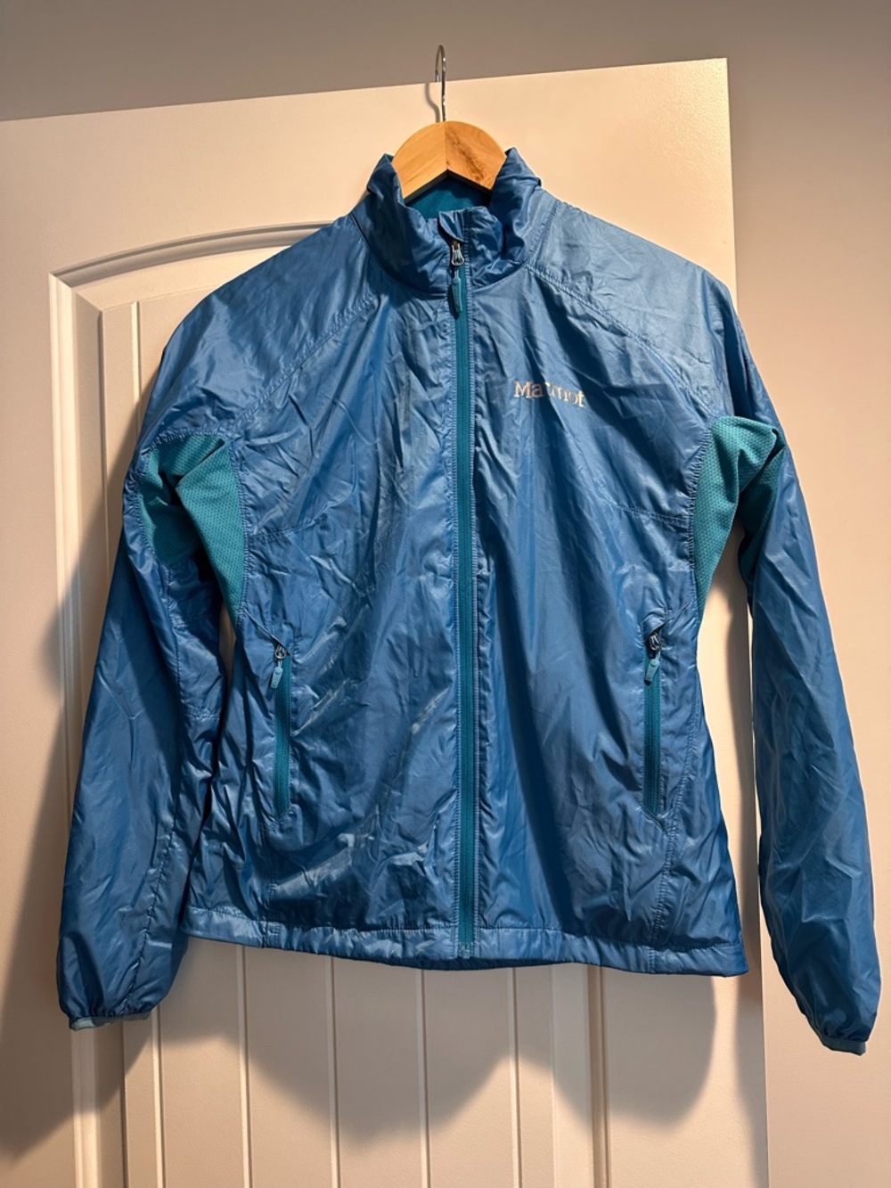 Marmot Women’s Lightweight Jacket Blue XS Zip Athletic Running